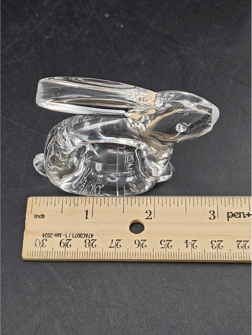 4 Bijan 1980 Clear Lucite Bunny Rabbit Napkin Rings MCM Woodland Table Decor